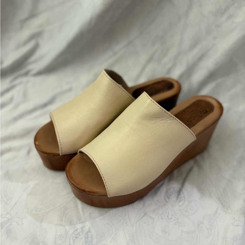 Free Bird Cream Wedge Sandals